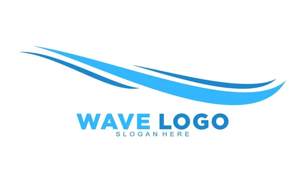 Einfache Welle Illustration Vektor Logo — Stockvektor