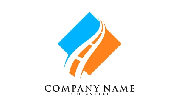 Símbolo Estrada Divertido Logotipo Vetor —  Vetores de Stock