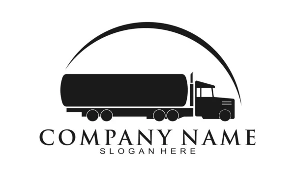 Reboque Caminhão Ilustração Vetor Logotipo — Vetor de Stock