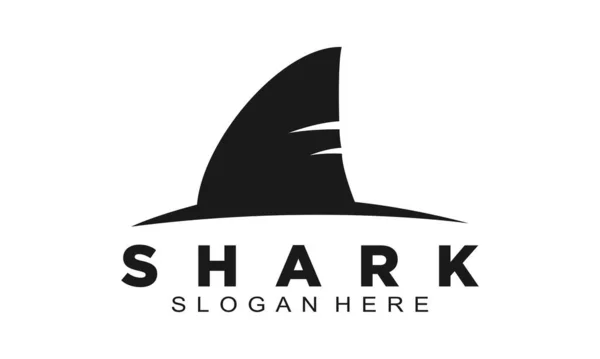 Köpekbalığı yüzgeci basit illüstrasyon vektör logosu