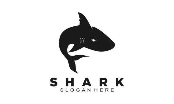 Hai Fisch Illustration Vektor Logo — Stockvektor