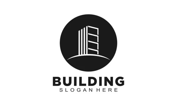 Απλό Λογότυπο Εικονιδίου Κτιρίου — Διανυσματικό Αρχείο