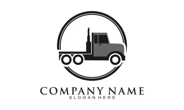Logo Vectoriel Symbole Camion Remorque — Image vectorielle
