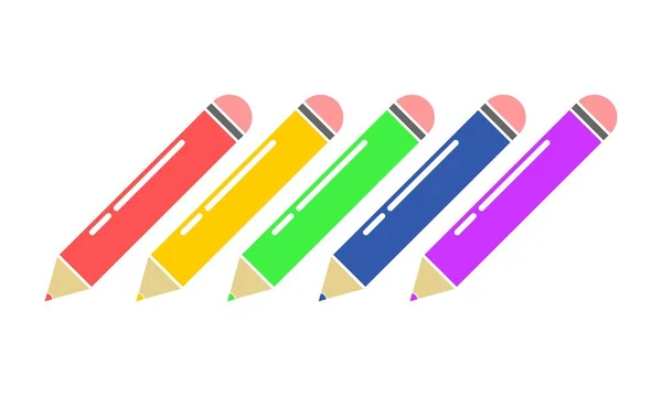 Color Pencil Illustration Vector Design — Stock Vector