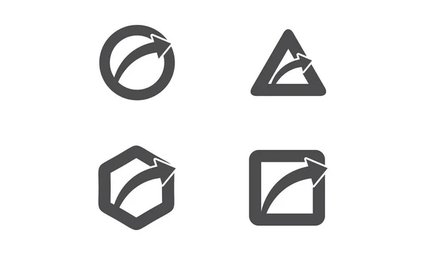 Abstract Arrow Shape Logo Vector — Stock Vector