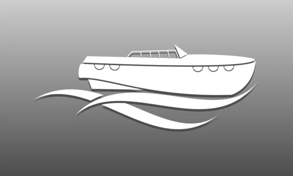 Speed Hajó Elegáns Illusztráció Logó Tervezés — Stock Vector