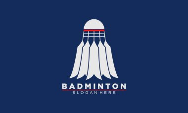 Lüks badminton penis illüstrasyon vektör logosu