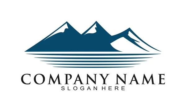 Simple Mountain Elegant Illustration Vector Logo — Stock Vector