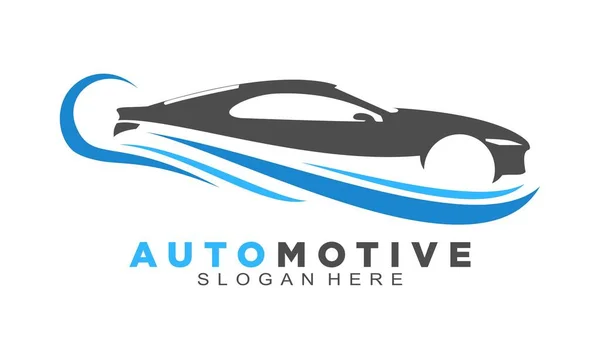 Dalga illüstrasyon logo tasarım vektörlü otomobil