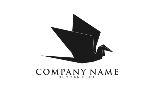 Bird Arte Forma Ilustração Logotipo Design Vetor — Vetor de Stock
