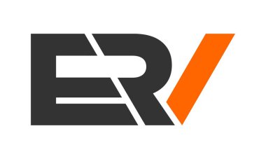 ERV harfi alfabe logo tasarım vektörü