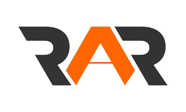 Bokstav Rar Alfabet Logo Design Vektor — Stock vektor