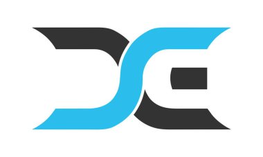 Soyut DE alfabe logo tasarım ikonu vektörü