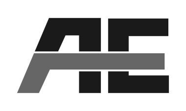 Harf AE alfabe sembolü tasarım vektörü