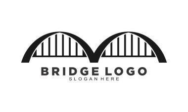 Köprü illüstrasyon logo tasarım vektörü