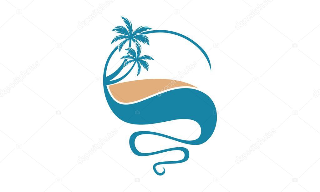 Beach symbol illustration design vector