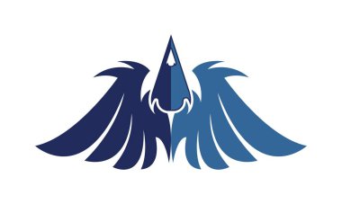 Kuş kanatları logo tasarım vektörü