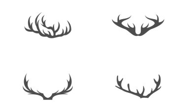 Geyik boynuzu çizim vektörü kümesi