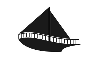 Yelkenli çizimi tasarım vektör logosu