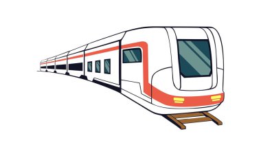 Yolcu treni illüstrasyon tasarım vektörü