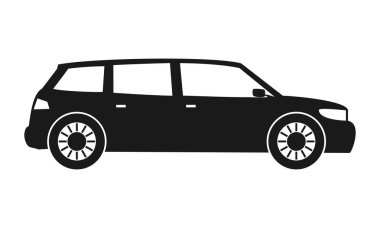 Uzun hatchback araba simgesi tasarımı