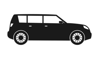 SUV araba illüstrasyon simgesi vektörü