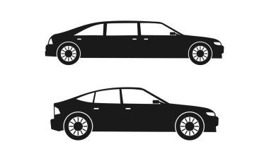 Lüks araba çizim vektörü kümesi