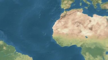 Dünya Harita Animasyonu. Yüksek kalite 4k görüntü