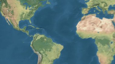 Dünya Harita Animasyonu. Yüksek kalite 4k görüntü