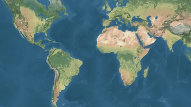 Weltkarten Animation Hochwertiges Filmmaterial — Stockvideo