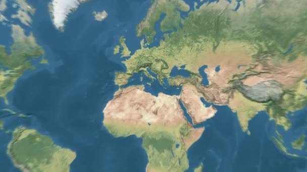 Världskartan Animation Högkvalitativ Film — Stockvideo