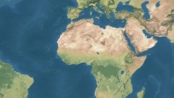 Animacja Mapie Świata Wysokiej Jakości Materiał — Wideo stockowe