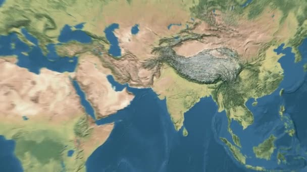 Animație World Map Înregistrare Înaltă Calitate — Videoclip de stoc