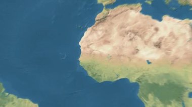 Dünya Harita Animasyonu. Yüksek kalite 4k görüntü