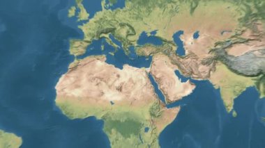 Dünya Harita Animasyonu. Yüksek kalite 4k görüntü