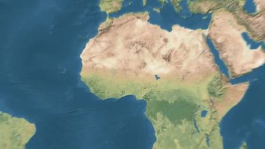 Dünya Harita Animasyonu. Yüksek kalite 4k görüntü