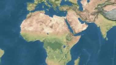 Dünya Harita Animasyonu. Yüksek kalite 4k görüntü