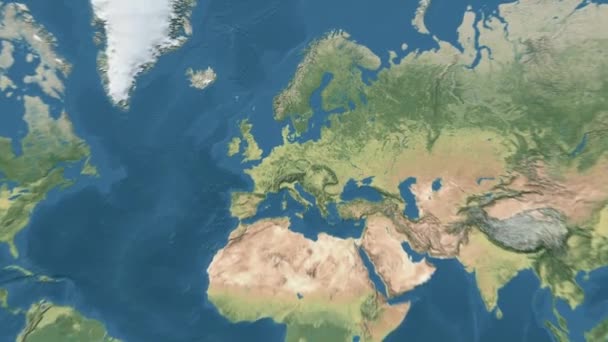 Всесвітня Карта Анімації Високоякісні Кадри — стокове відео
