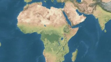 Dünya Harita Animasyonu. Yüksek kalite 4k görüntü