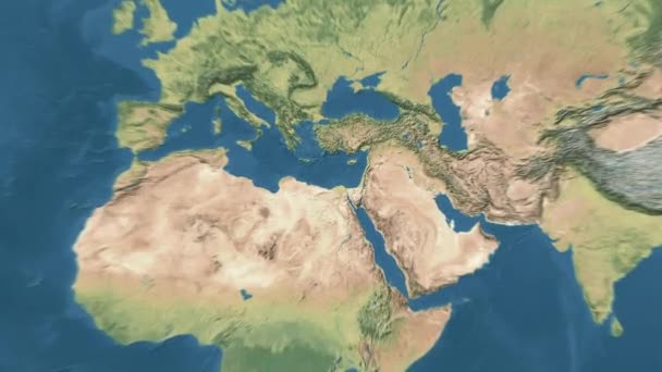 Мировая Карта Анимации Высококачественные Кадры — стоковое видео