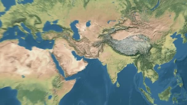 Мировая Карта Анимации Высококачественные Кадры — стоковое видео