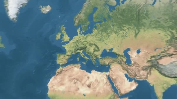 Всесвітня Карта Анімації Високоякісні Кадри — стокове відео