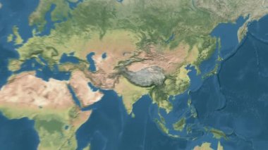 Dünya Harita Animasyonu. Yüksek kalite 4k görüntü