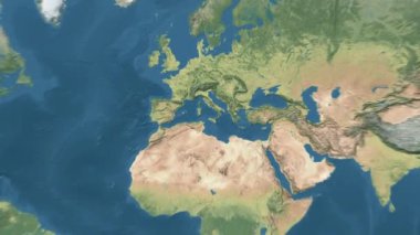 Dünya Harita Animasyonu. Yüksek kalite 4k görüntü