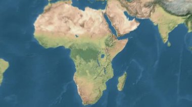 Dünya Harita Animasyonu. Yüksek kalite 4k görüntü