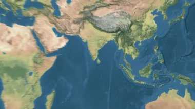 Dünya Harita Animasyonu. Yüksek kalite 4k görüntü