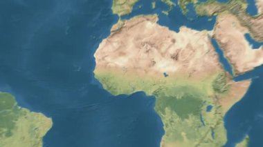 Dünya Harita Animasyonu. Yüksek kalite 4k görüntü