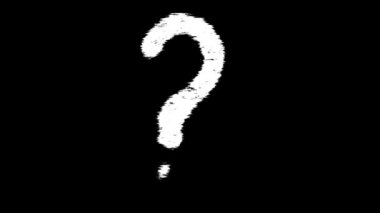 El yapımı şekil, Doodle stili animasyon tasarım elementi. Vintage Style Alpha Channel animasyonu, izole. Yüksek kalite 4k görüntü