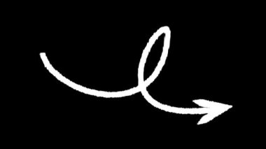 El yapımı şekil, Doodle stili animasyon tasarım elementi. Vintage Style Alpha Channel animasyonu, izole. Yüksek kalite 4k görüntü