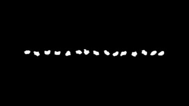 El yapımı şekil, Doodle stili animasyon tasarım elementi. Vintage Style Alpha Channel animasyonu, izole. Yüksek kalite 4k görüntü